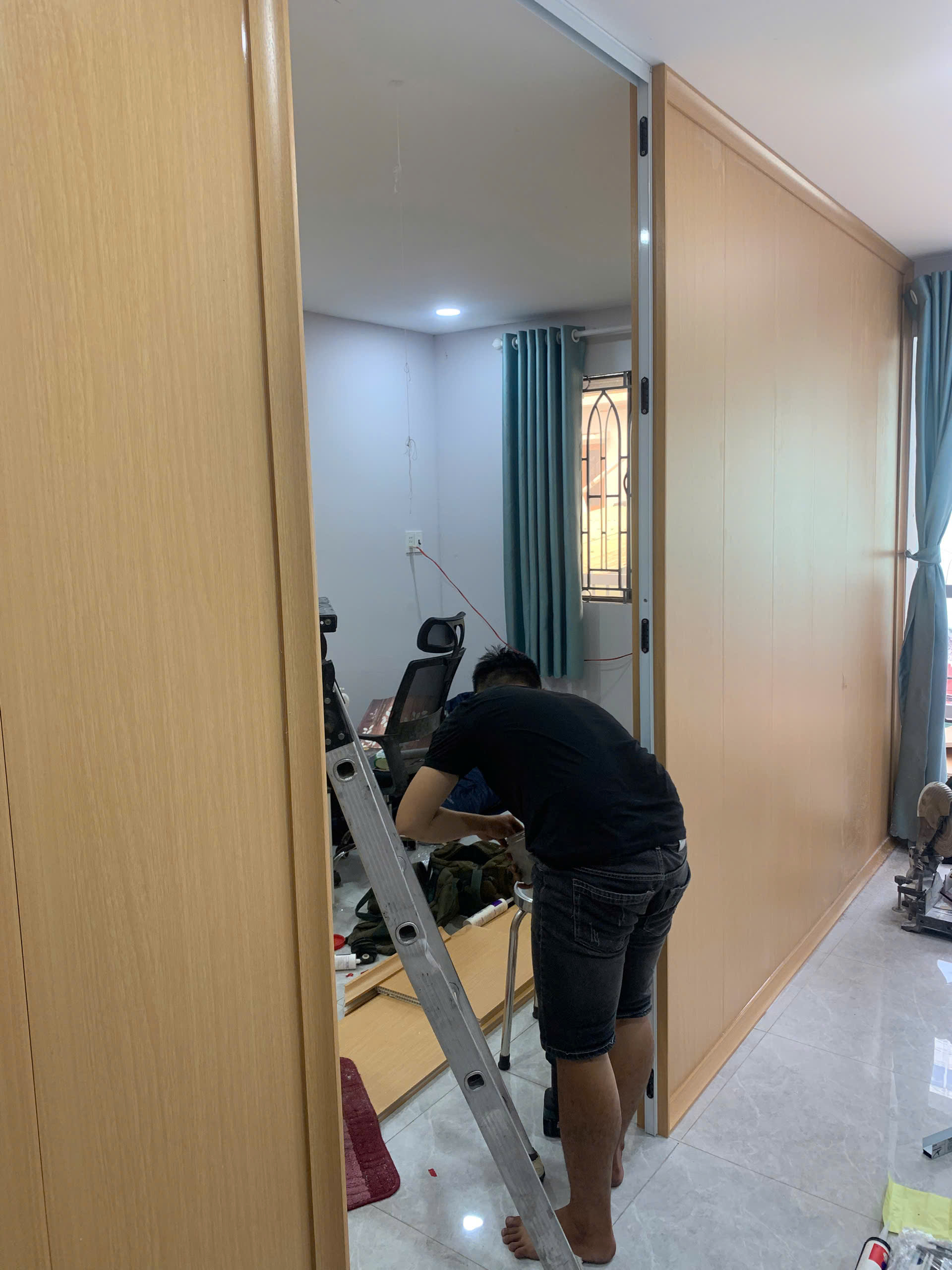 Vách nano 2 mặt không cần khung xương